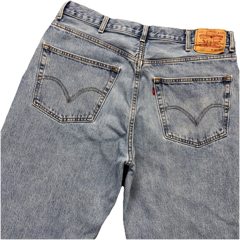 Vtg Levi's 550 Jeans Mens 38x34 Relaxed Fit Denim Blue Straight Leg Biker Y2K